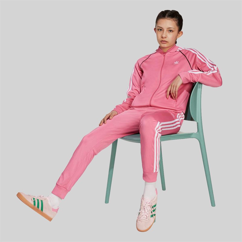 adidas Originals Junior Girls Adicolor Superstar Track Top Pink Fushion