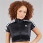 adidas Originals Womens Adicolor Short Sleeve Cropped Track Top Black