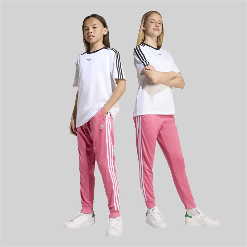 adidas Originals Junior Girls Adicolor Superstar Track Pants Pink Fushion
