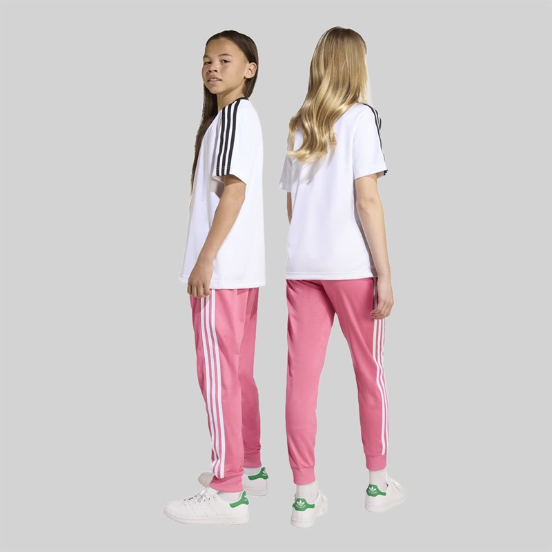 adidas Originals Junior Girls Adicolor Superstar Track Pants Pink Fushion