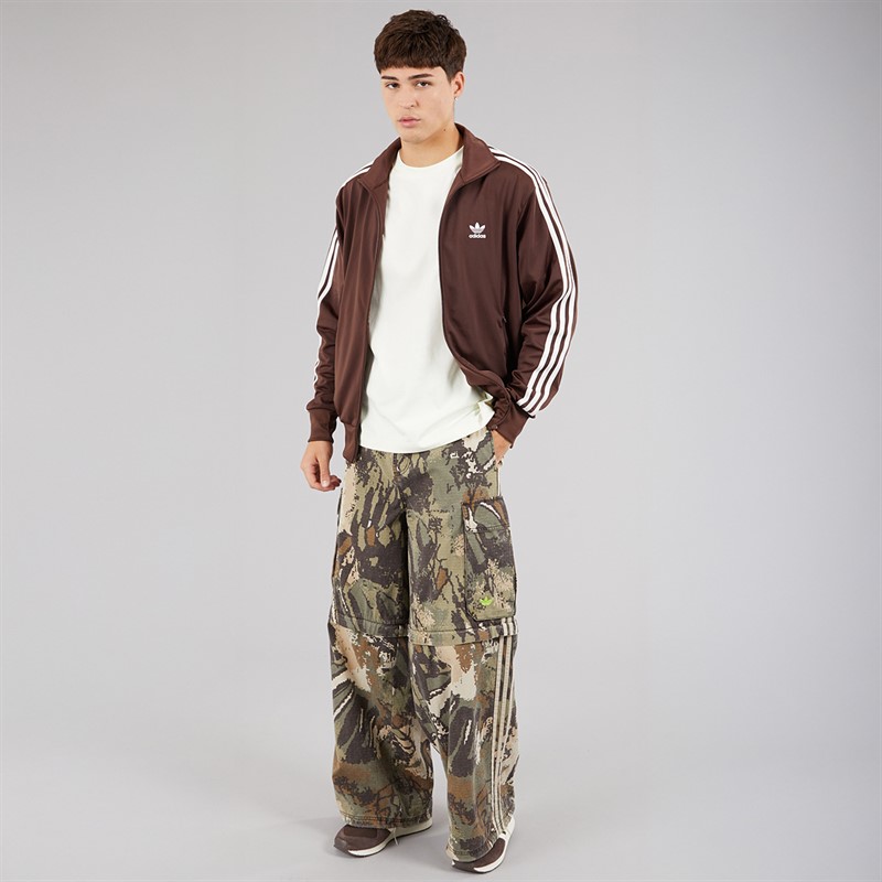 adidas Originals Mens Adicolor Classics Trefoil Firebird Track Top Auburn/Off White