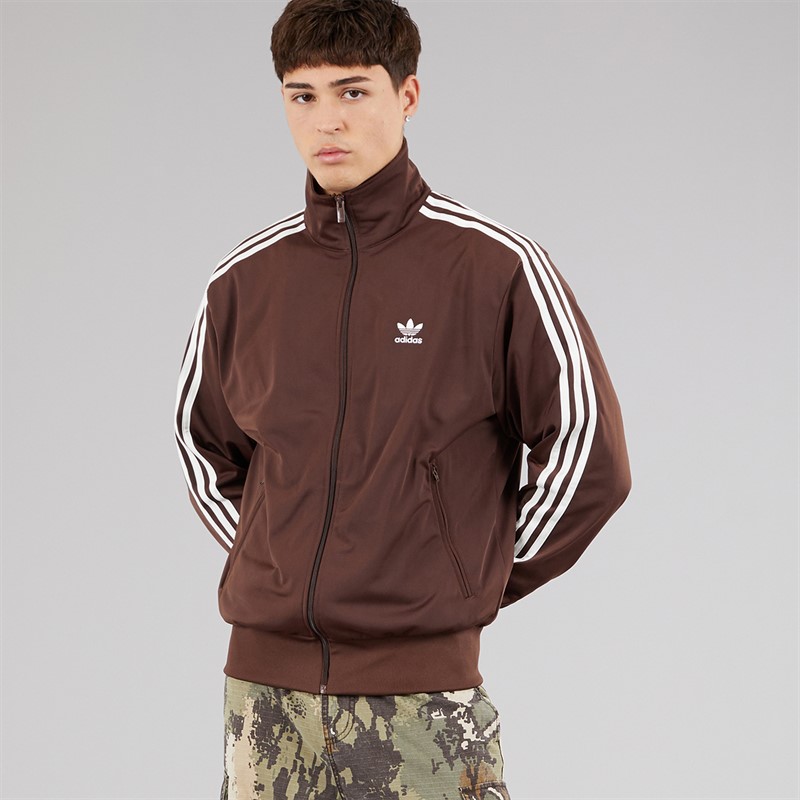 adidas Originals Mens Adicolor Classics Trefoil Firebird Track Top Auburn/Off White
