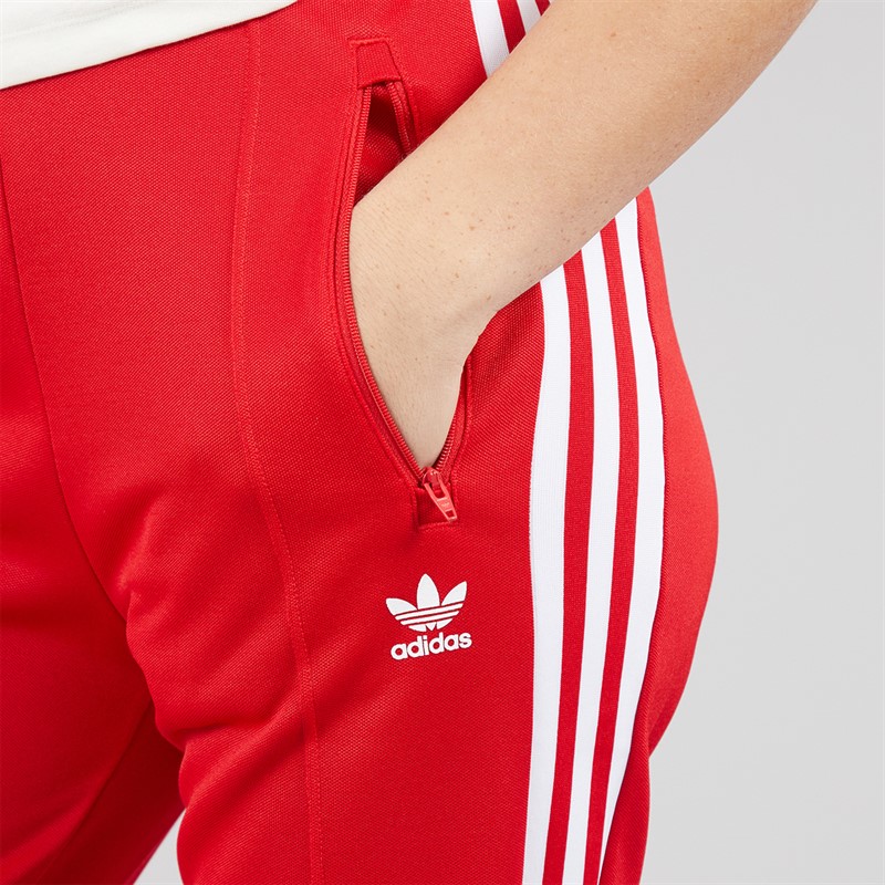 adidas Originals Womens Adicolor Classics Beckenbauer Track Pants Better Scarlet/White
