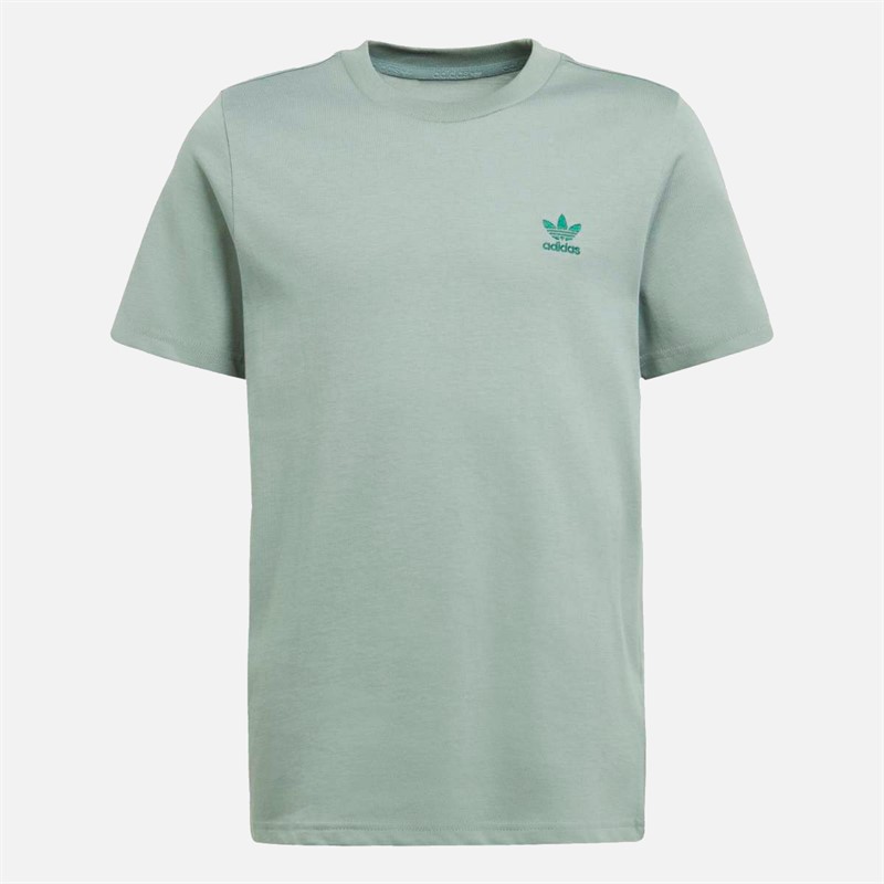 adidas Originals Junior Adicolor Trefoil Logo T-Shirt Silver Green