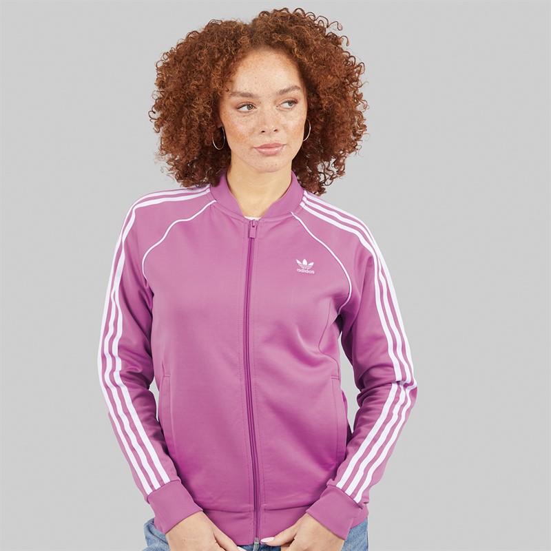 adidas Originals Womens Adicolor Classics Superstar Track Top Preloved Purple