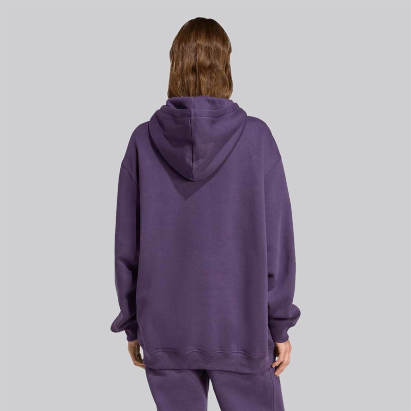 adidas Originals Bluza z kapturem oversize z polaru dla niej kolor Aurora Plum