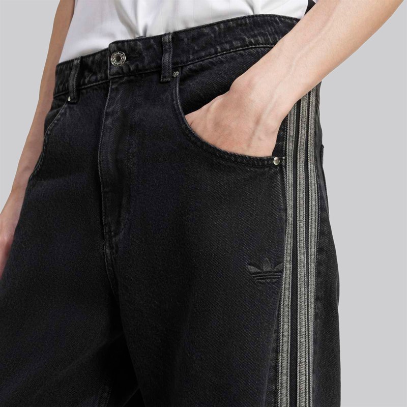 adidas Originals Herren Firebird Adicolor Denim Hose True Black Denim