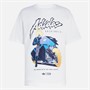 adidas Originals Herren X Marvel Ghost Rider Oversized T-Shirt Cream White