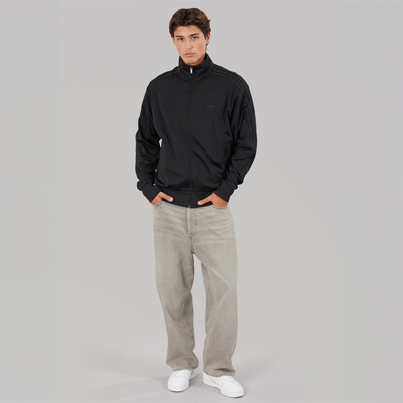 adidas Originals Mens Adicolor Trefoil Classics Firebird Track Top Black/Black