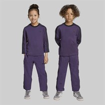 adidas Originals Kids Trefoil Logo 3 Stripes Long Sleeve T-Shirt And Track Pants Set Aurora Purple Melange