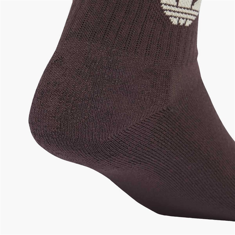 adidas Originals Three Pack Mid Ankle Socks Wonder Mauve/Trace Khaki/Shadow Brown
