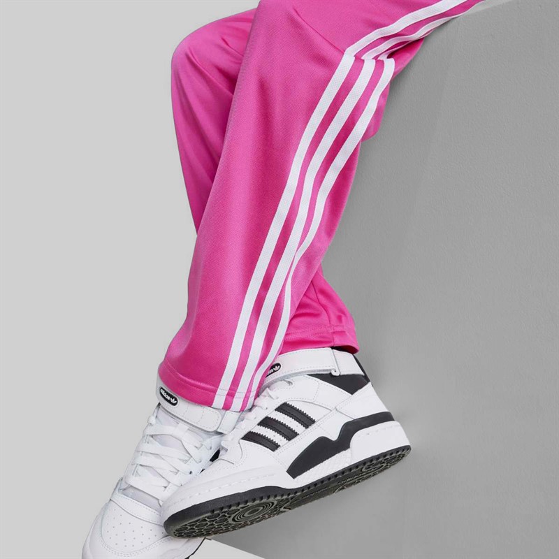 adidas Originals Junior Girls Adicolor Firebird Tracksuit Bottoms Semi Lucid Fuchsia