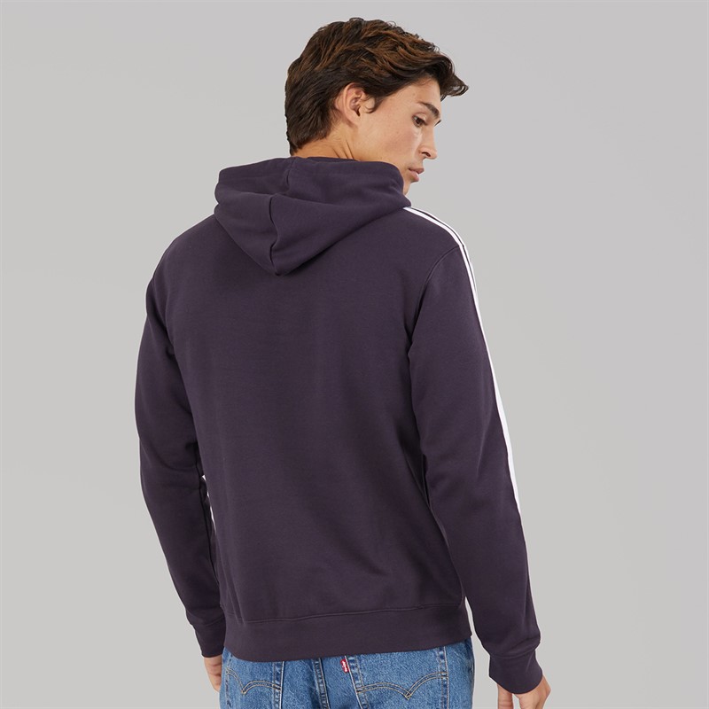 adidas Originals Mens Adicolor Classics 3-Stripes Hoodie Aurora Black