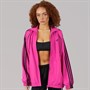adidas Originals Damen Teamgeist Adicolor Oversized Gewebtes Durchgehendes Reißverschluss Trainings Oberteil Semi Lucid Fuchsia/Schwarz