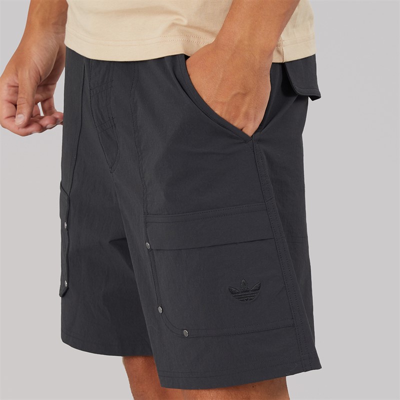 adidas Originals Mens Premium Essentials Utility Cargo Shorts Black