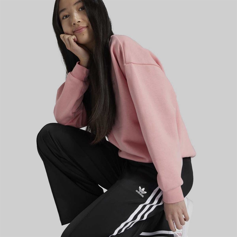 adidas Originals Junior Girls Adicolor Wide Track Pants Black