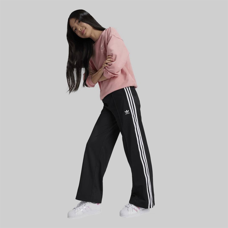 adidas Originals Junior Girls Adicolor Wide Track Pants Black