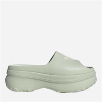 adidas Originals Womens Adifom Stan Slides Linen Green/Wonder White/Wonder White
