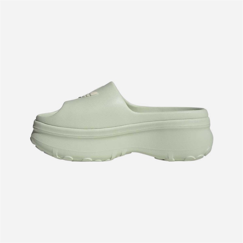adidas Originals Womens Adifom Stan Slides Linen Green/Wonder White/Wonder White