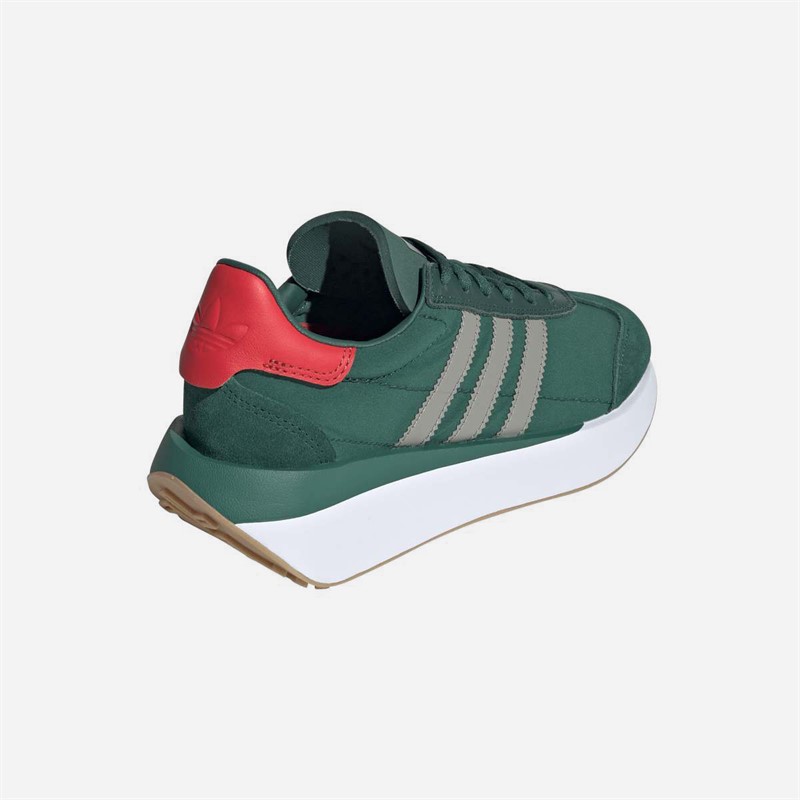 adidas Originals Junior Country XLG Trainers Collegiate Green/Silver Pebble/Bright Red