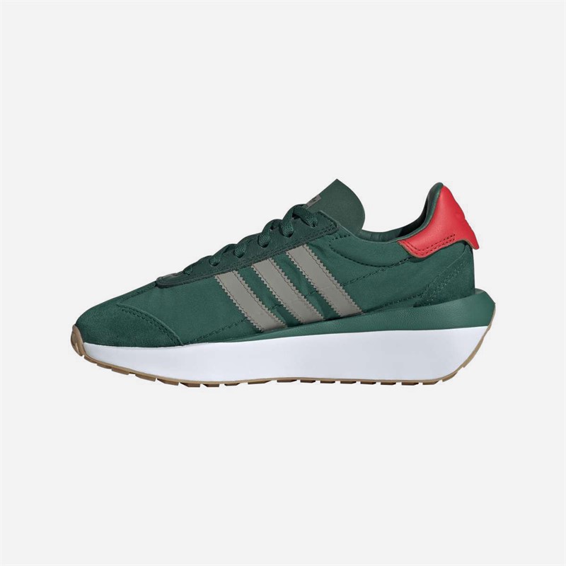 adidas Originals Junior Country XLG Trainers Collegiate Green/Silver Pebble/Bright Red