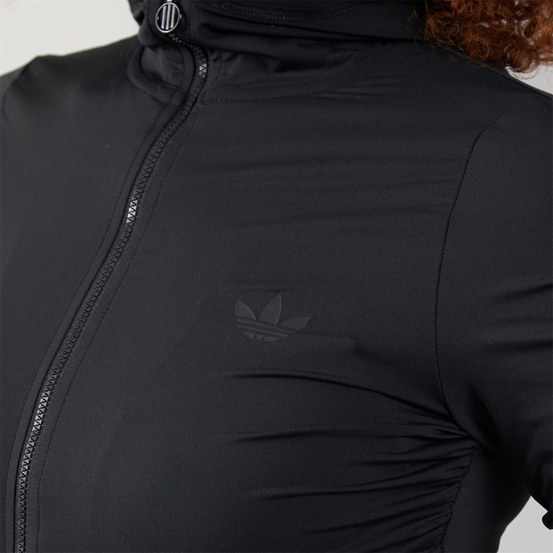 adidas Originals Womens Ruched Track Top Black