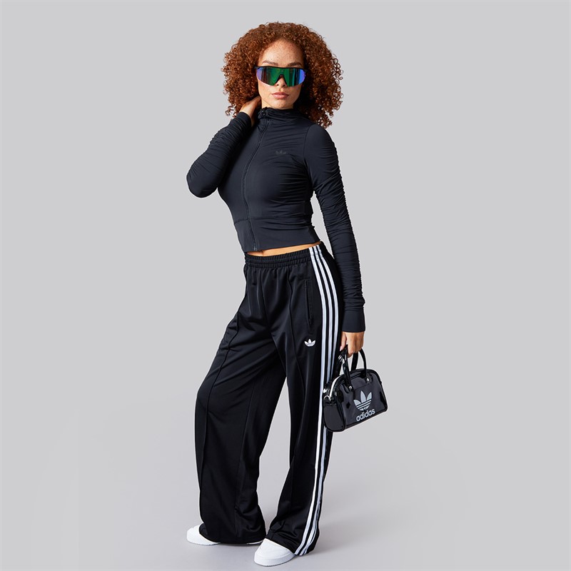 adidas Originals Womens Ruched Track Top Black