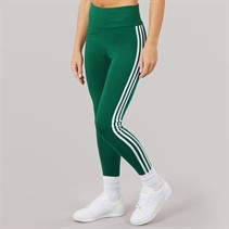 adidas Originals Womens 3 Stripes Leggings Collegiate Green