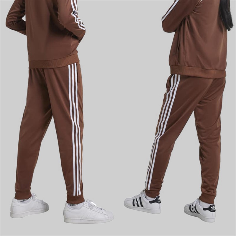 adidas Originals Junior Adicolor Trefoil Superstar Track Pants Preloved Brown