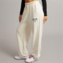 adidas Originals Womens Athletic Department Graphic Loose Fit Joggers Wonder White