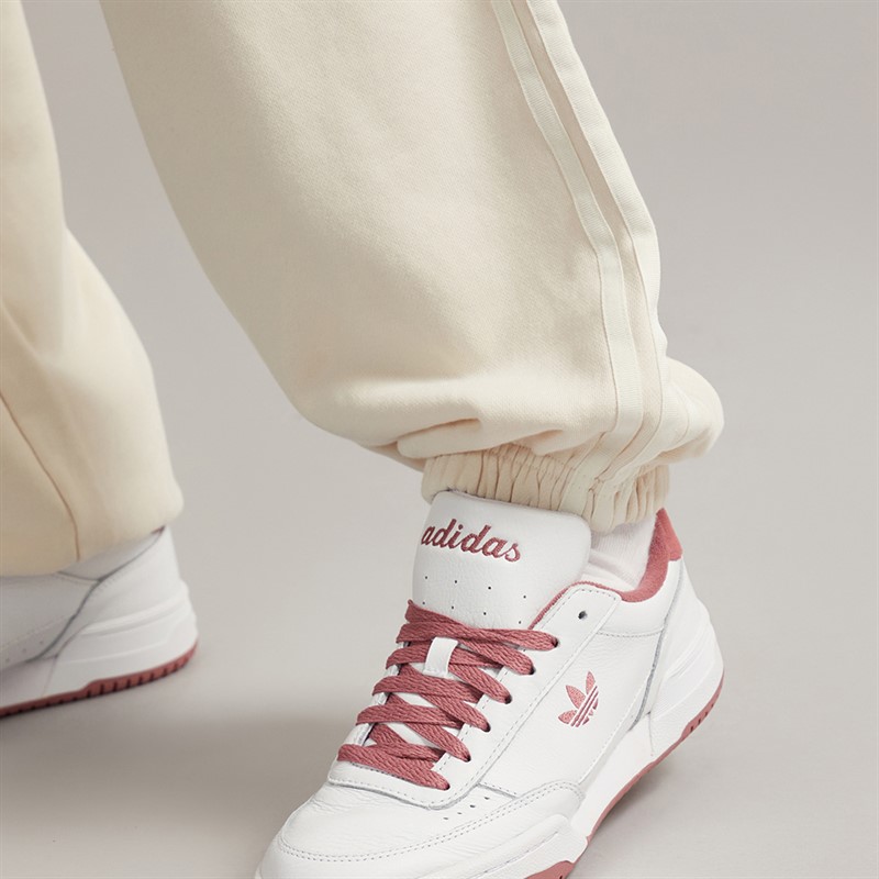 adidas Originals Womens Athletic Department Graphic Loose Fit Joggers Wonder White