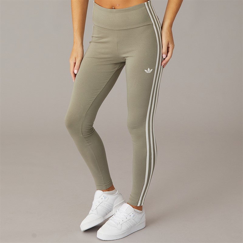 adidas Originals Womens Adicolor 3-Stripes Leggings Clay/Off White