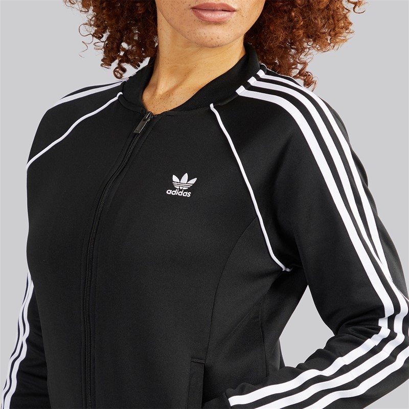 adidas Originals Damen Adicolor Classics Superstar durchgehender Reißverschluss Trainingsjacke Schwarz