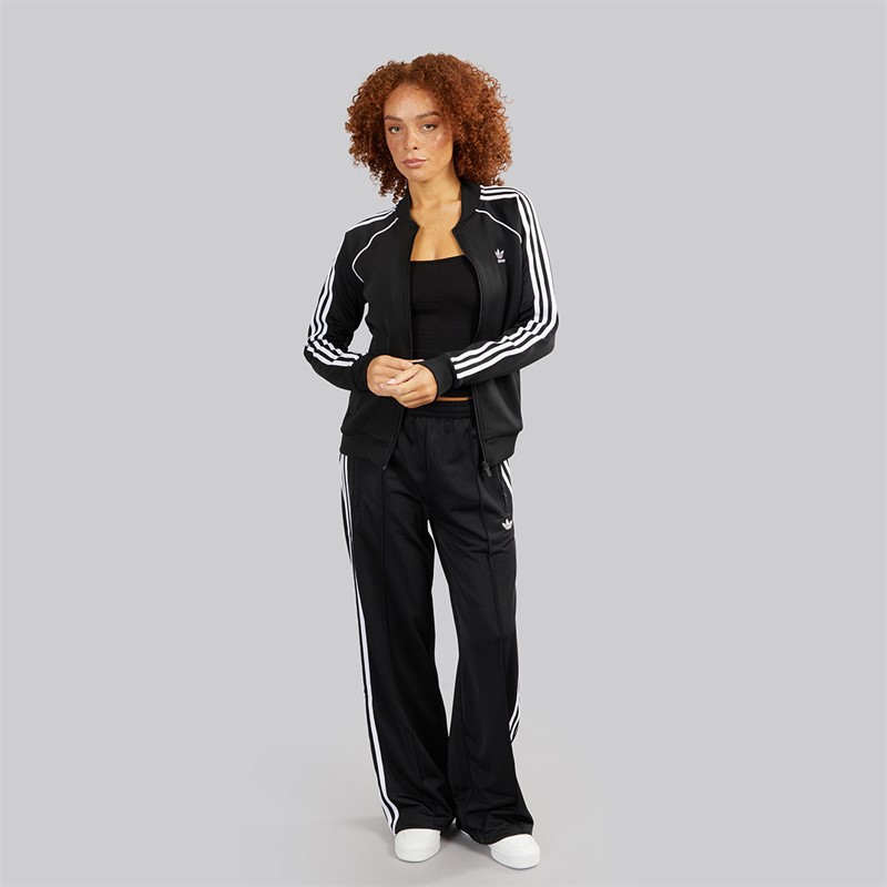adidas Originals Damen Adicolor Classics Superstar durchgehender Reißverschluss Trainingsjacke Schwarz