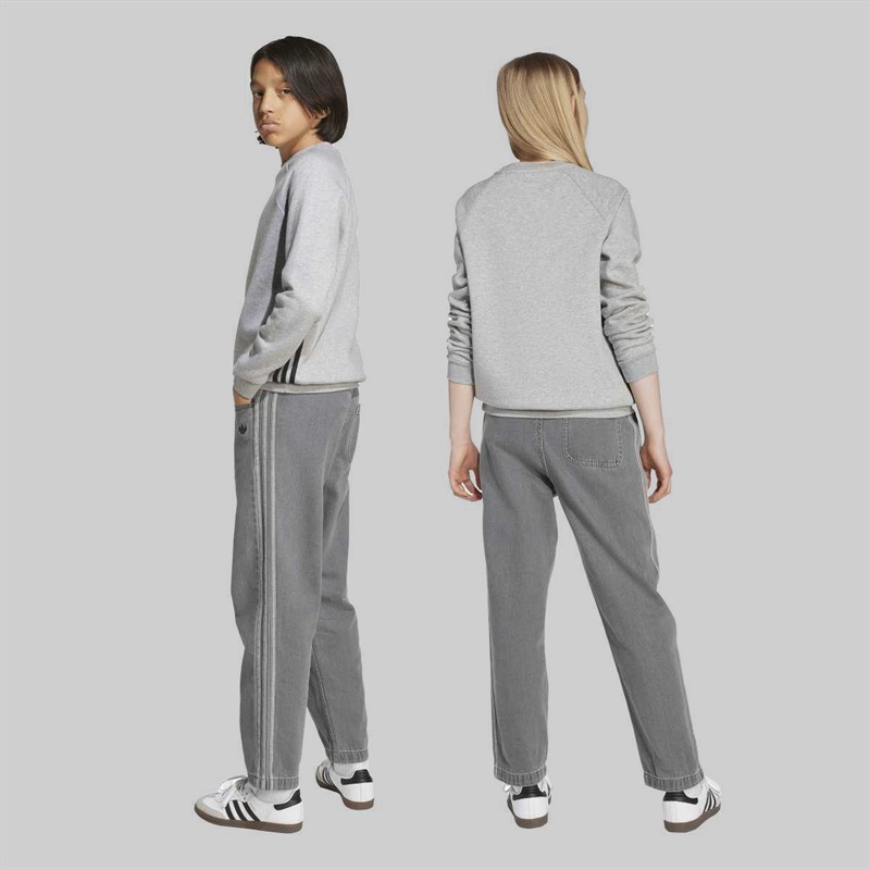 adidas Originals Junior Trefoil Logo Denim Jeans Light Denium