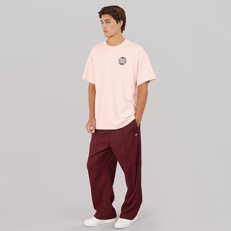 adidas Originals Mens Street Band Back Graphic T-Shirt Putty Mauve