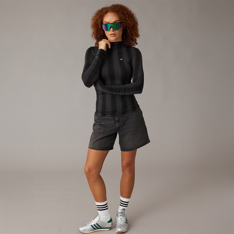 adidas Originals Womens Long Sleeve Top Black