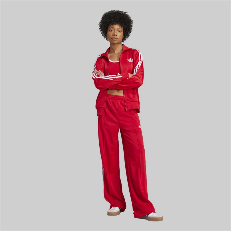 adidas Originals Dame Adicolor Classic Firebird Løstsiddende træningsbukser Better Scarlet/Hvid