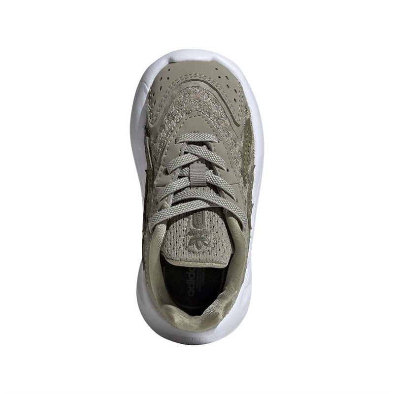 adidas Originals Baby Ozelia Elastisk Snørebånd Træningssko Silver Pebble/Focus Olive/Cloud White