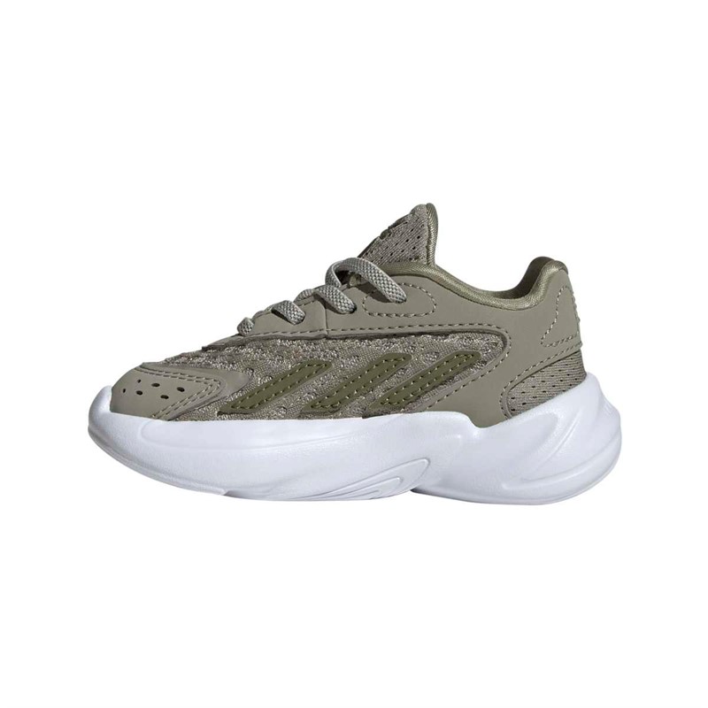 adidas Originals Baby Ozelia Elastisk Snørebånd Træningssko Silver Pebble/Focus Olive/Cloud White