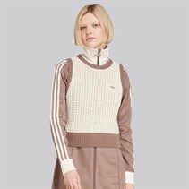 adidas Originals Damen Adicolor Gestrickte Weste Wonder White