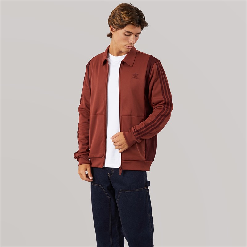adidas Originals Mens Adicolor Panel Track Top Pure Ruby/Shadow Red