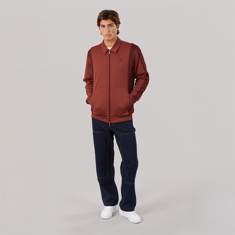 adidas Originals Mens Adicolor Panel Track Top Pure Ruby/Shadow Red