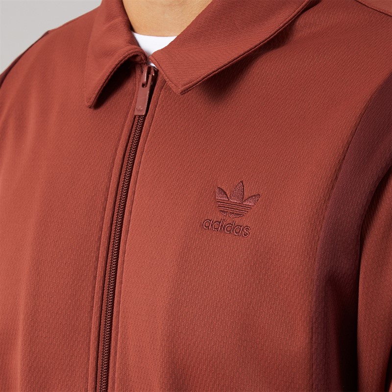 adidas Originals Mens Adicolor Panel Track Top Pure Ruby/Shadow Red