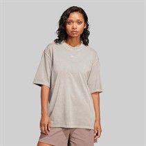 adidas Originals Damen Washed Oversized T Shirt Silver Pebble