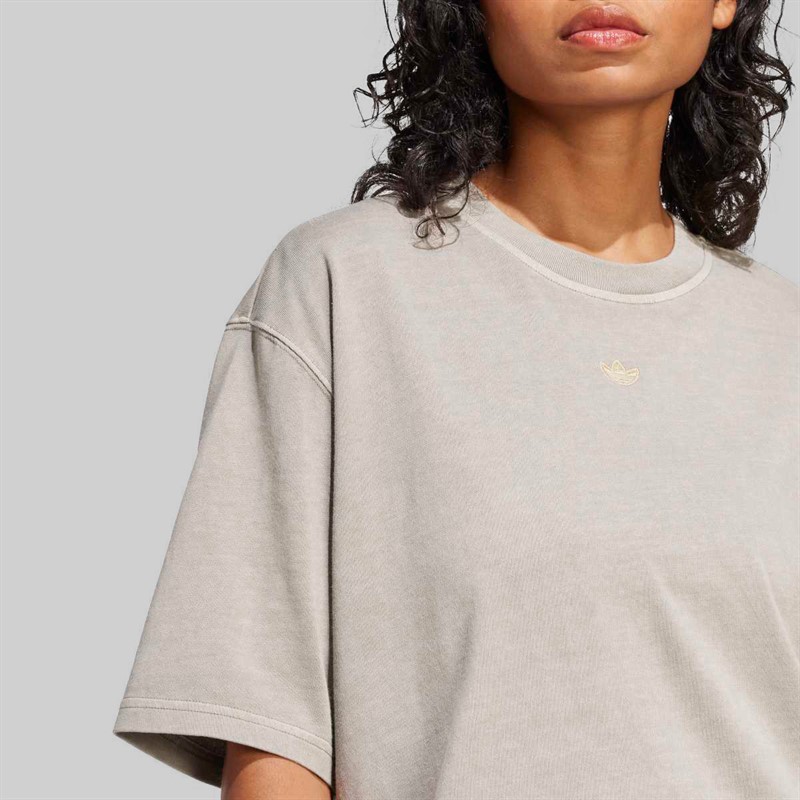 adidas Originals Dame vasket oversized t-shirt Silver Pebble