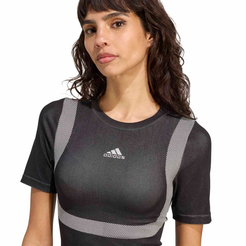 adidas Originals Dame Seamless Techfit Baby T-shirt Sort/Hvid