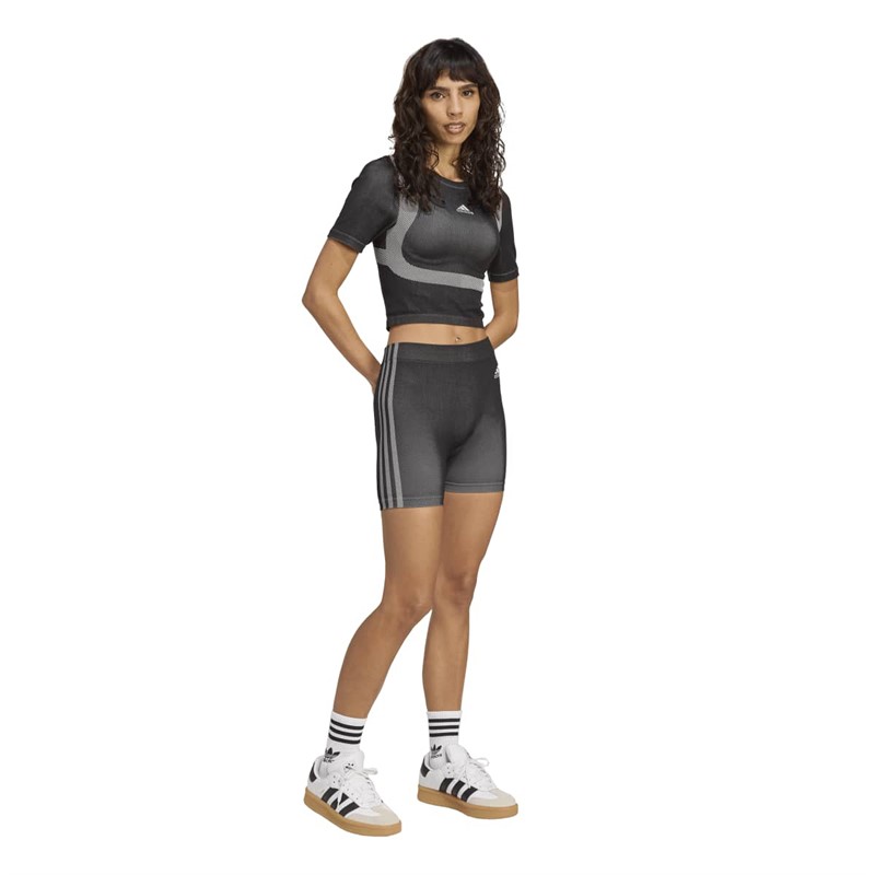 adidas Originals Dame Seamless Techfit Baby T-shirt Sort/Hvid
