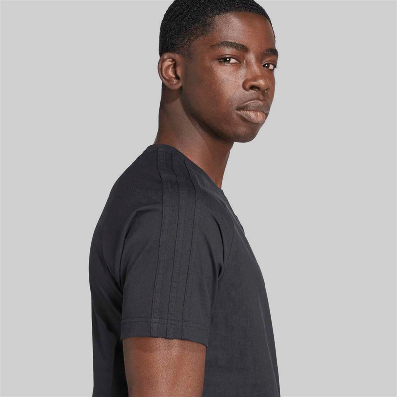 adidas Originals Herren Adicolor Trefoil T Shirt Schwarz/Schwarz