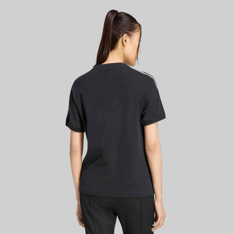 adidas Originals Dame Adicolor 3 striber Trefoil T-shirt Sort
